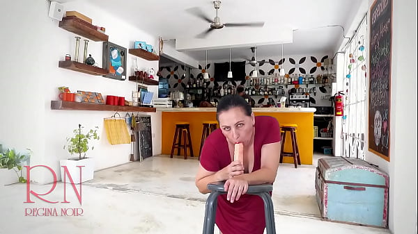 Red Dress Goddess Gets Her Dildo Dirty