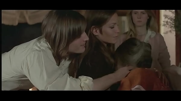 Brunette Lesbos Sucking on Fresh Tits & Nipples